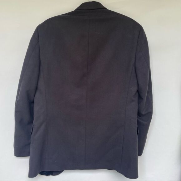 Andrew Fezza Blazer Men's 38R Black Polyester Suede Classic Stretch - Picture 7 of 10